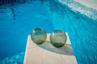 Exterior pool view of a villa