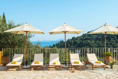 Exterior pool view of a villa